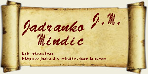 Jadranko Mindić vizit kartica